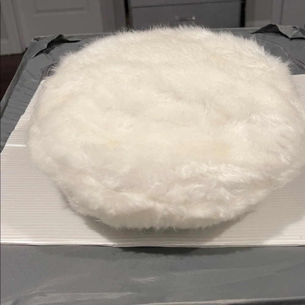 BCBGMaxAzria Black and White Faux Fur Cap - Picture 2 of 6